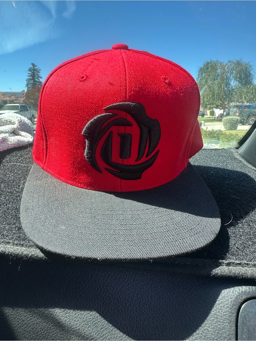 adidas Red and Black Interior Snapback Hat
